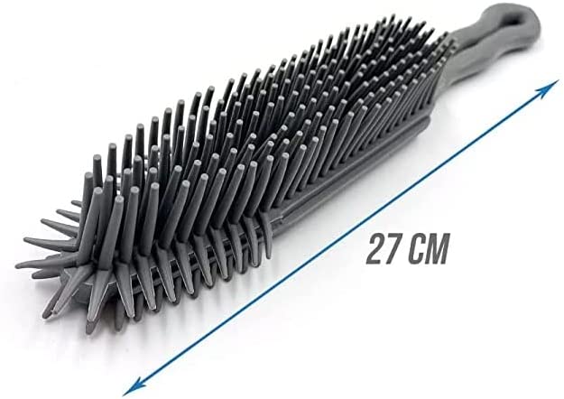 Synthetic Lawn Brush Rubber Bristled Cleaning Hand Brush Rubber Bristles Repairs Cleans Lifts Flat Tired Grass Blades - A-ZAREY