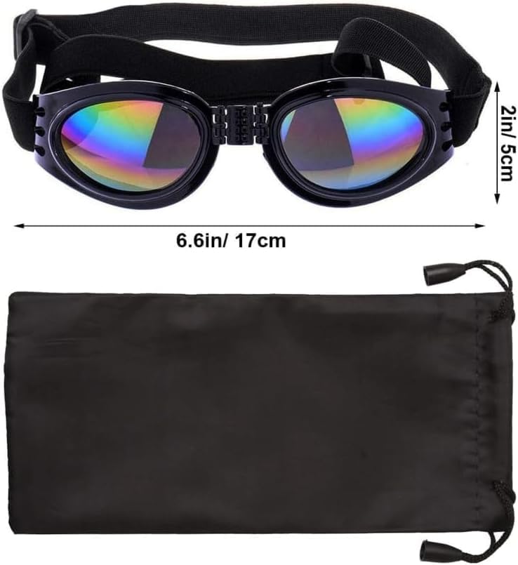 Boston Terrier Dog Sun Glasses Polarized UV Padded Adjustable Pet Sensitive Eye Sun PhotoPhobia Protection Swimming Calming Training Goggles - A-ZAREY