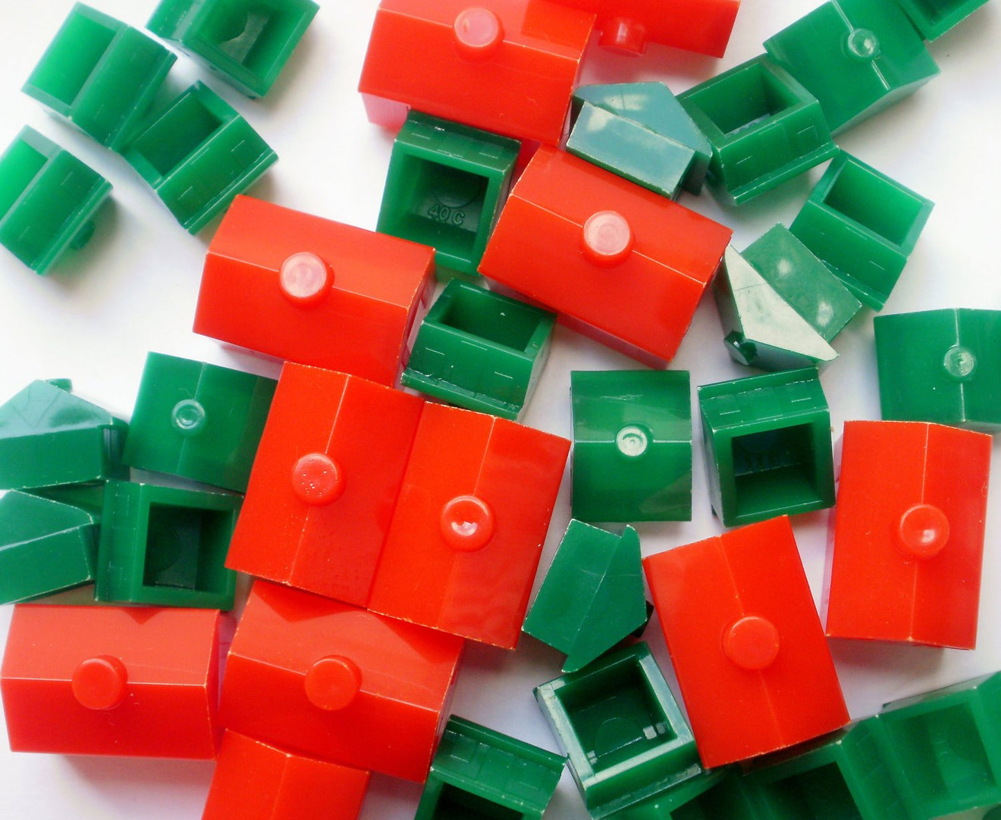 Board Game Houses And Hotels And Dice Set Red Green Properties Replacement Parts Spares Art And Crafts