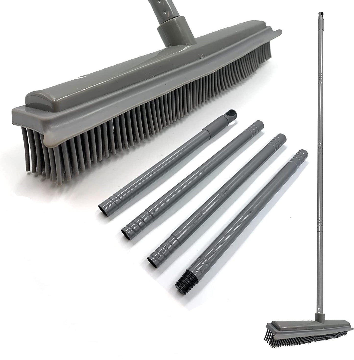 Synthetic Lawn Brush Rubber Bristled Cleaning Broom Rubber Bristles Repairs Cleans Lifts Flat Tired Grass Blades - A-ZAREY