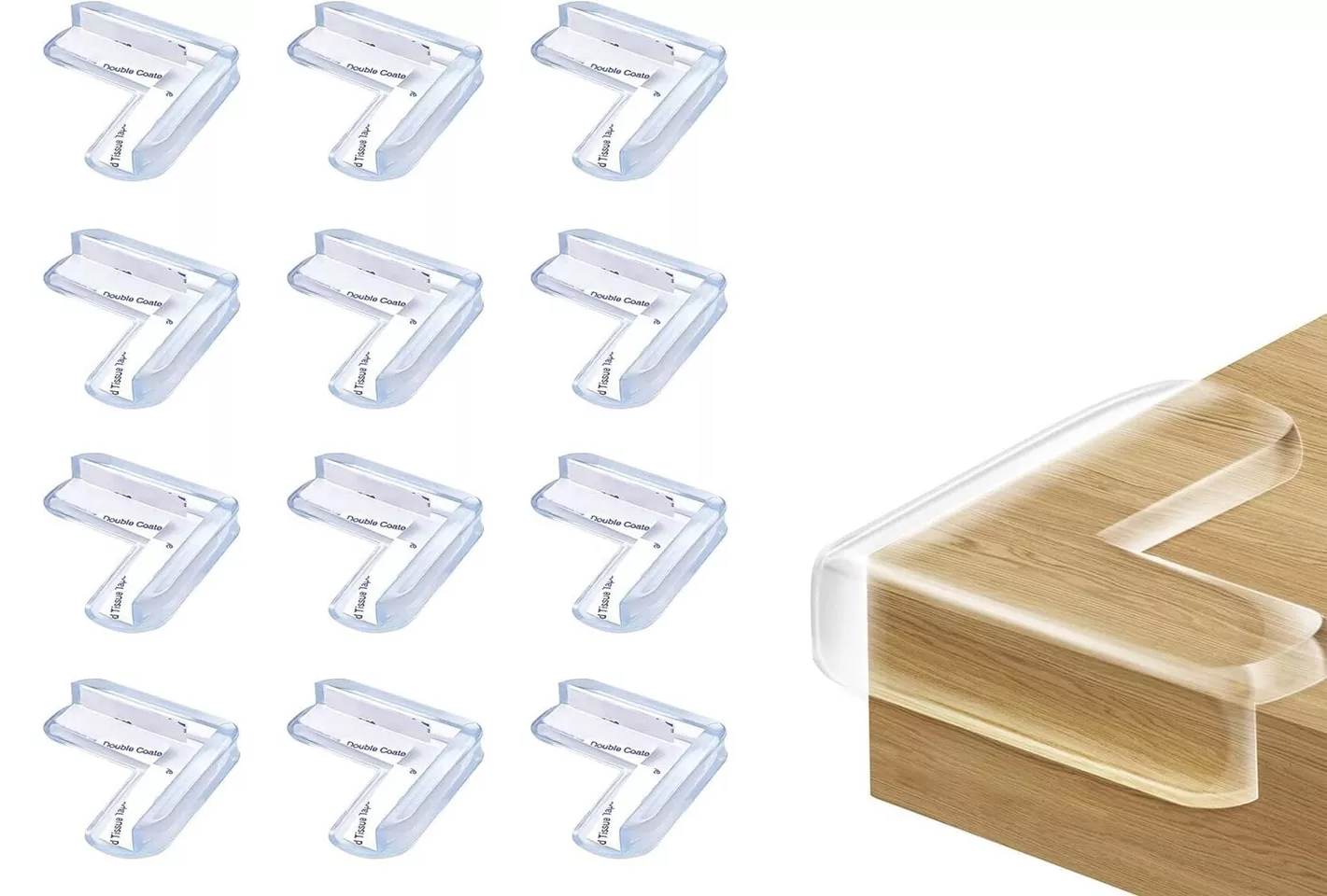 Child And Baby Corner Potectors Silicone Self Adhesive Sharp Edge Clear Furniture Table Soft Child Safe Protection PVC Pads - A-ZAREY