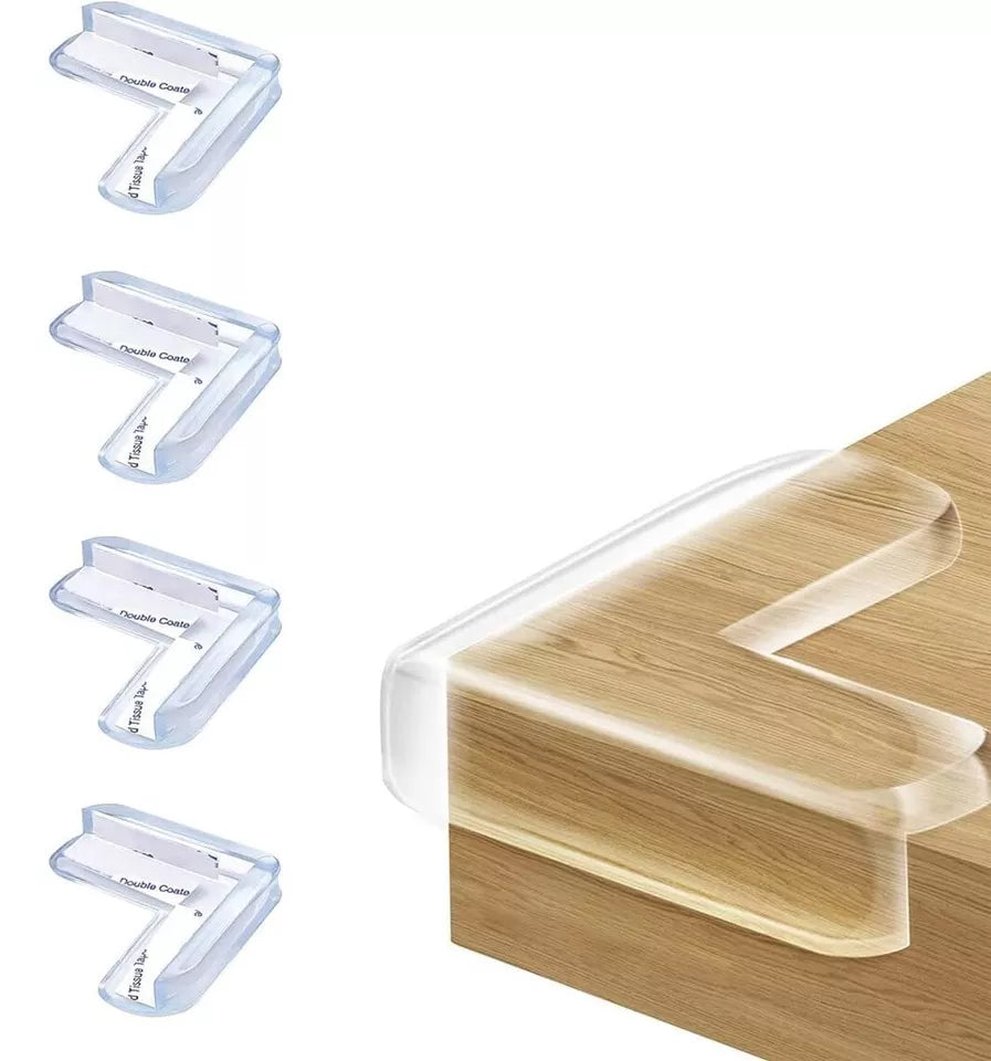 Child And Baby Corner Potectors Silicone Self Adhesive Sharp Edge Clear Furniture Table Soft Child Safe Protection PVC Pads - A-ZAREY