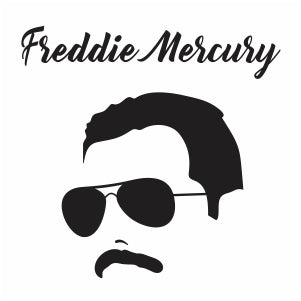 Freddie Mercury Glasses And Moustache Queen Fancy Dress Costume UV Sunglasses And Black Self Adhesive Tash And Case - A-ZAREY