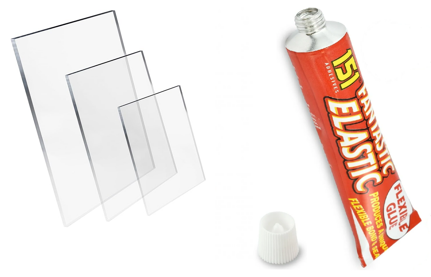 Glass Glue Flexible Adhesive Repair Water Proof Clear Quick Drying Fast Curing Vinyls Bonding Agent High Impact Shock Resistant Bond - A-ZAREY