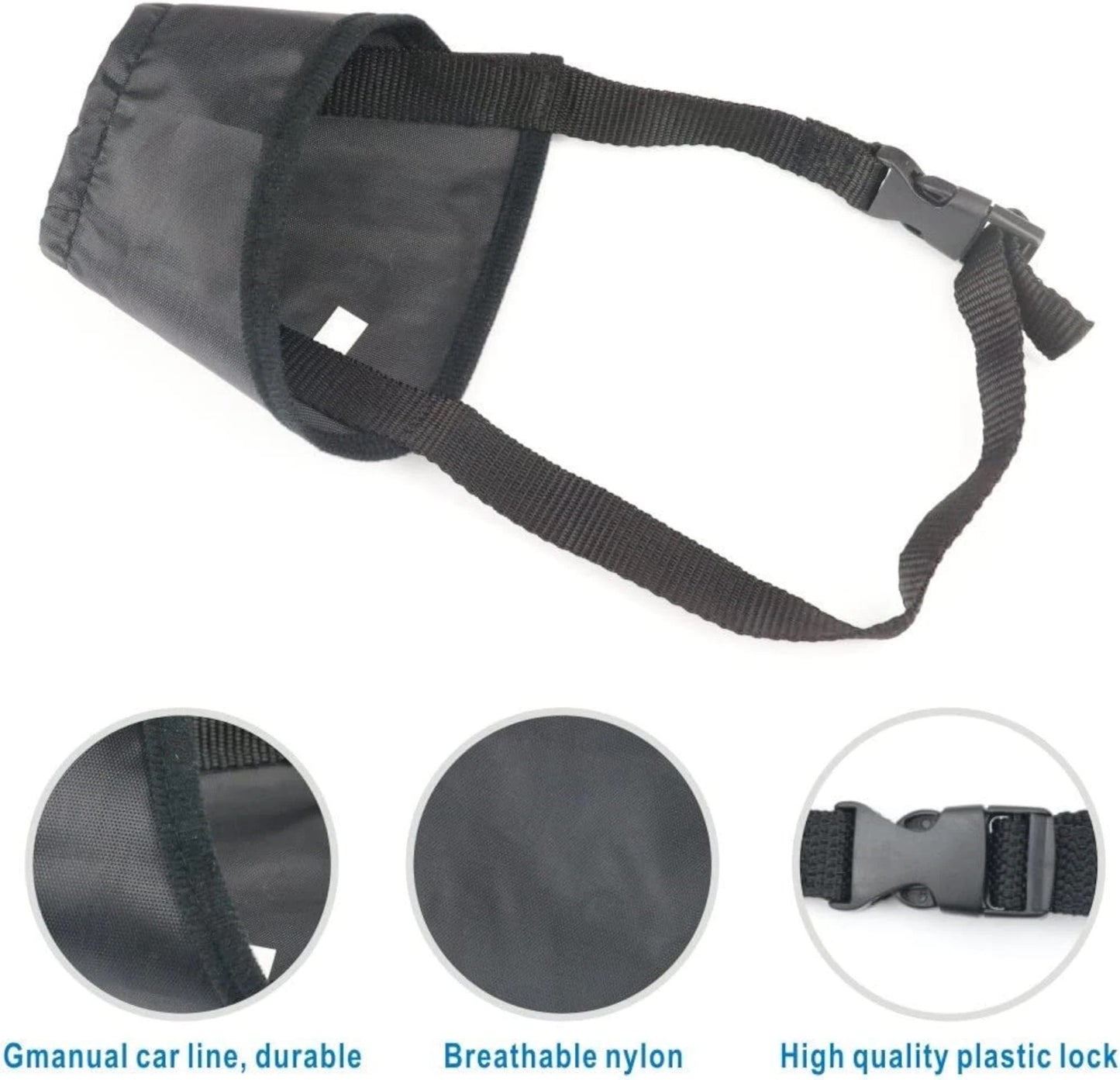 Afghan Hound Dog Muzzle Size 5 Comfortable Lightweight Nylon Quick Release Anti Bark Anti Bite Training Mouth Cover Guard - A-ZAREY