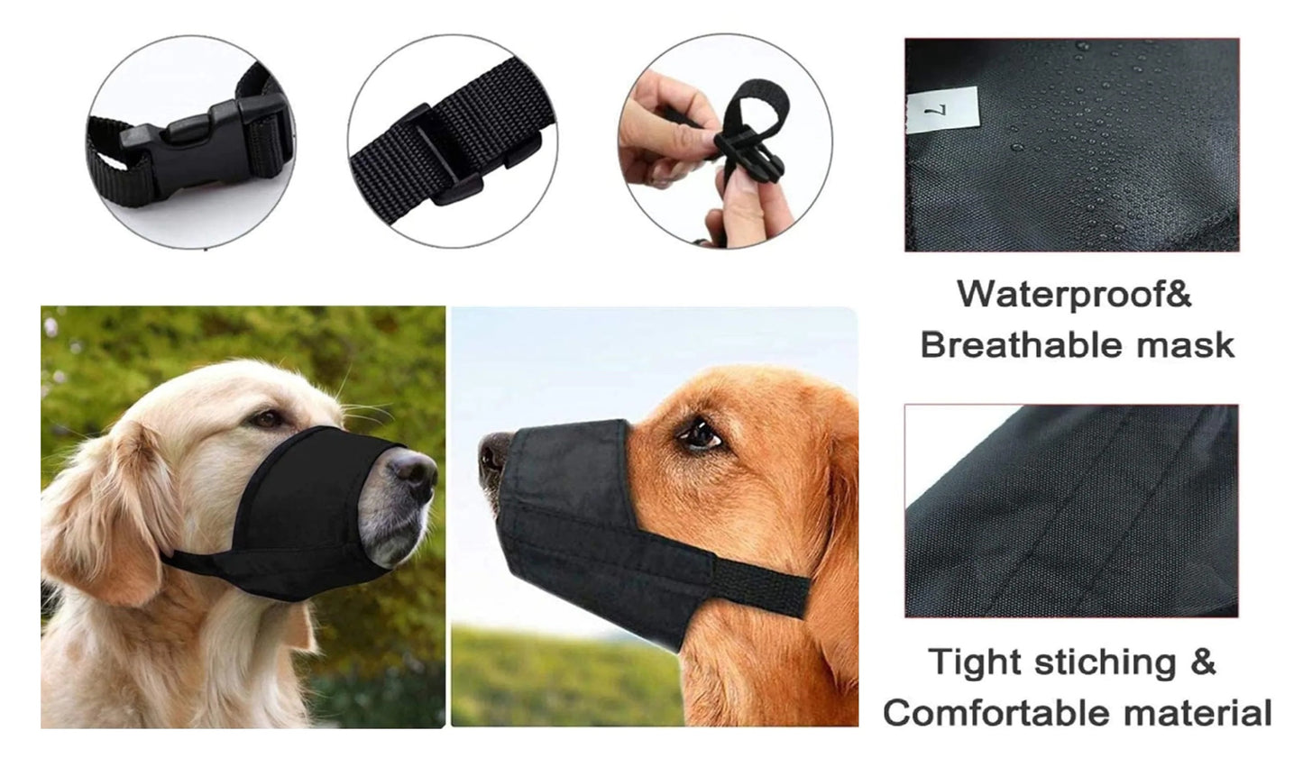 Afghan Hound Dog Muzzle Size 5 Comfortable Lightweight Nylon Quick Release Anti Bark Anti Bite Training Mouth Cover Guard - A-ZAREY