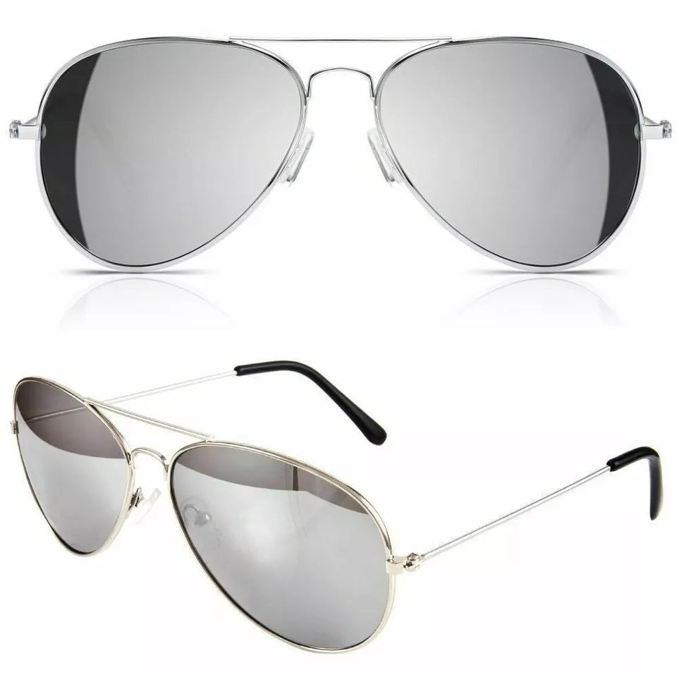 Freddie Mercury Glasses And Moustache Queen Fancy Dress Costume UV Sunglasses And Black Self Adhesive Tash And Case - A-ZAREY