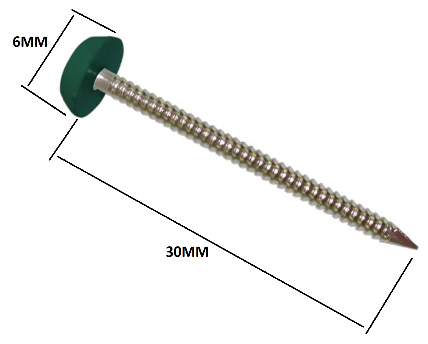 Synthetic Lawn Nails Plastic Headed Green Nails 30mm Studs Staples Turf Nails Pins Securing Fixtures Garden Safety Grass Repair - A-ZAREY