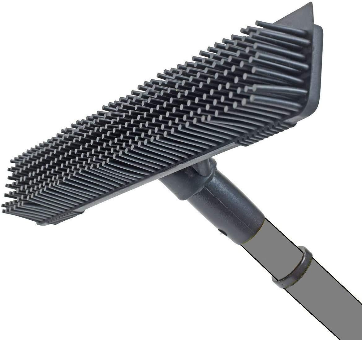 Synthetic Lawn Brush Rubber Bristled Cleaning Broom Rubber Bristles Repairs Cleans Lifts Flat Tired Grass Blades - A-ZAREY