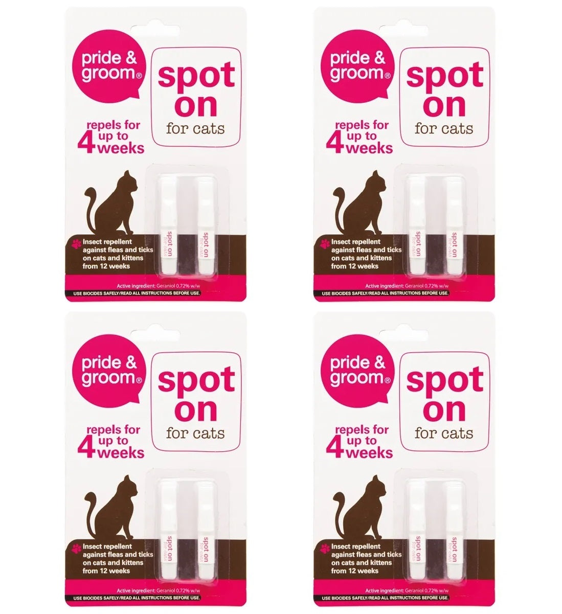 Cat And Kitten Flea Insect And Tick Repellent Treatment Spot On Fluid Drops 4 Weeks Safe And Effective Protection