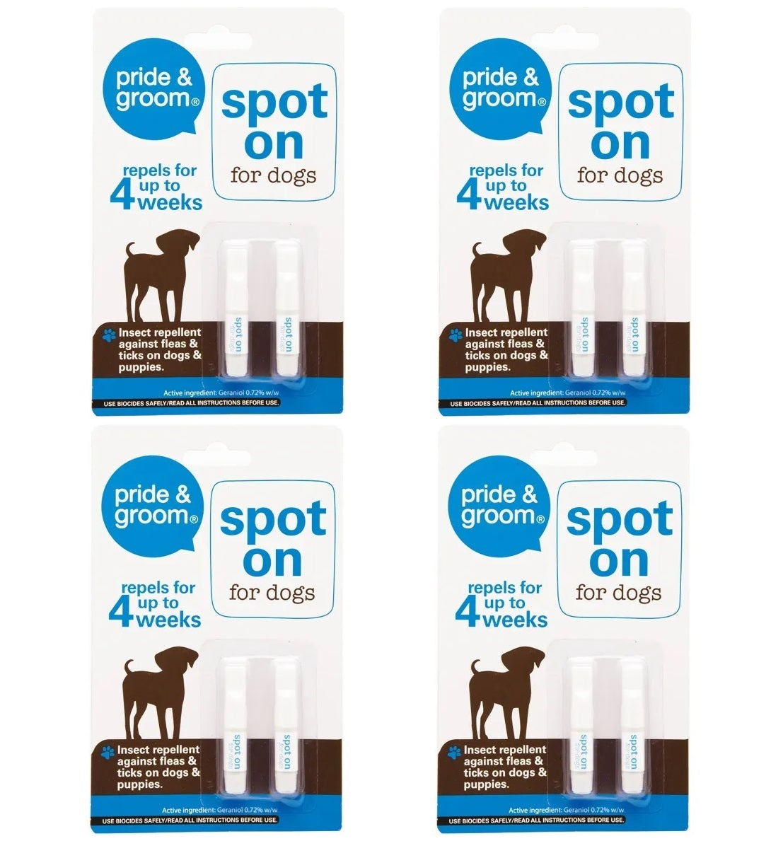 Dog And Puppy Flea Insect And Tick Repellent Treatment Spot On Fluid Drops 4 Weeks Safe And Effective Protection