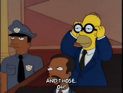Homer Simpson Glasses Pretend Your Awake Glasses The Simpsons Fancy Dress Costume Homer Prentends Hes Awake On Jury Duty Service - A-ZAREY