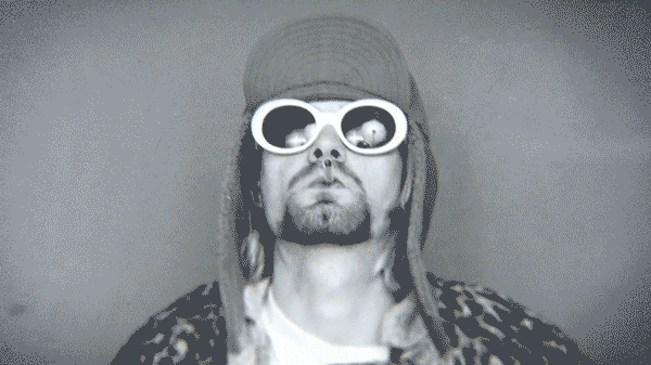 Kurt Cobain Wig And Glasses Nirvana Blonde Hair Piece And White Oval Sunglasses Grunge Fancy Dress Costume - A-ZAREY