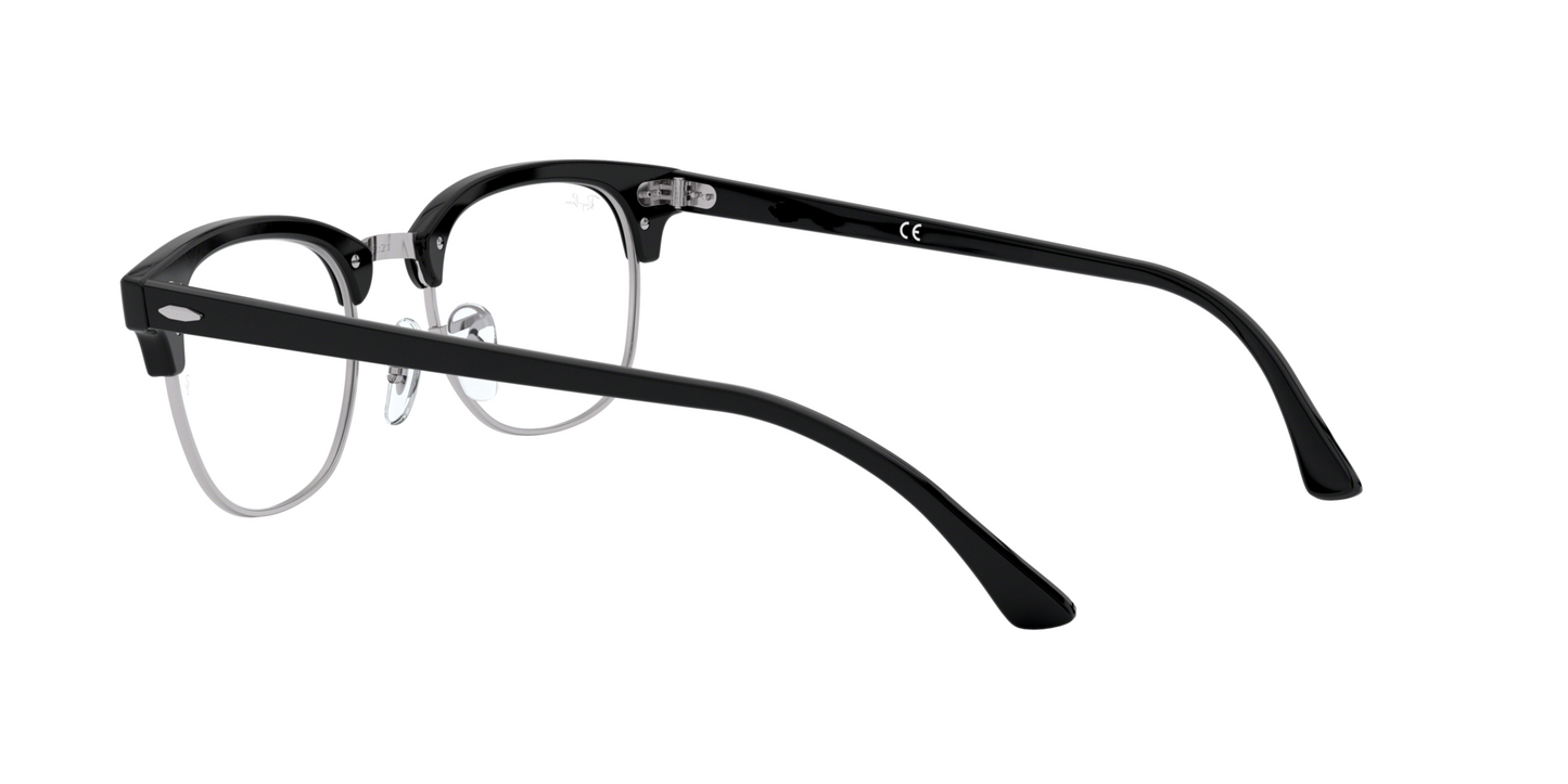 Half Rim Glasses And Case Black Glasses Clear Neutral Lens Fancy Dress Costume Eye Glasses - A-ZAREY