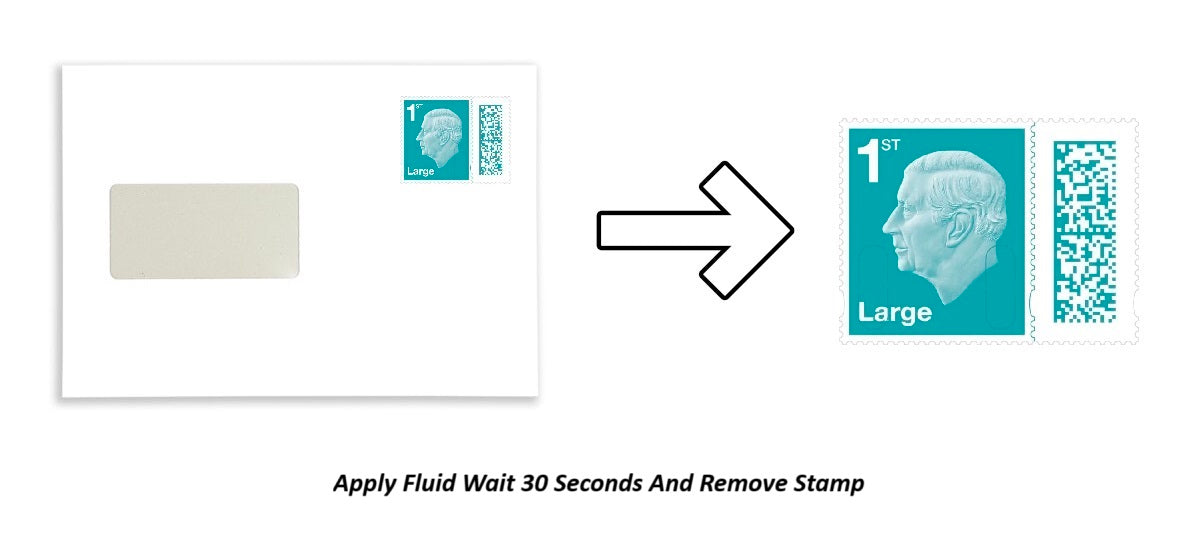 Stamp Removal Fluid Liquid Stamp Remover Removes Self Adhesive 1st 2nd Class Stamps - A-ZAREY