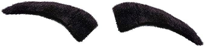 Fake Eye Brows Self Adhesive Black Comedy Stick On Eyebrows Pretend Bushy Plush Brows Fancy Dress Accessory - A-ZAREY
