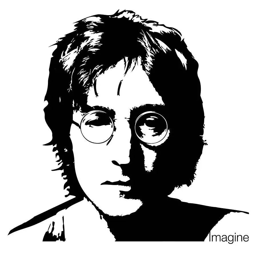 John Lennon Wig And Glasses Lennon Fancy Dress Costume With Brown Hair Piece And Black Round Sunglasses - A-ZAREY