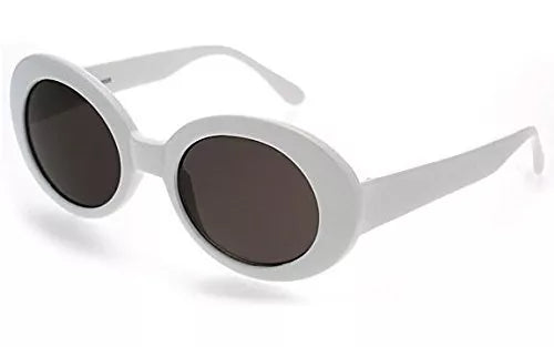 Kurt Cobain Wig And Glasses Nirvana Blonde Hair Piece And White Oval Sunglasses Grunge Fancy Dress Costume - A-ZAREY