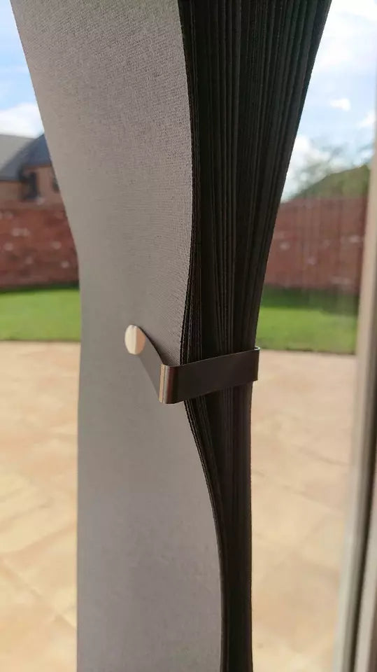 Conservatory Vertical Blinds Clips Window Hanging Blinds Clamps Gathering Retaining Holding Clips Stainless Steel Spring Loaded Brackets - A-ZAREY