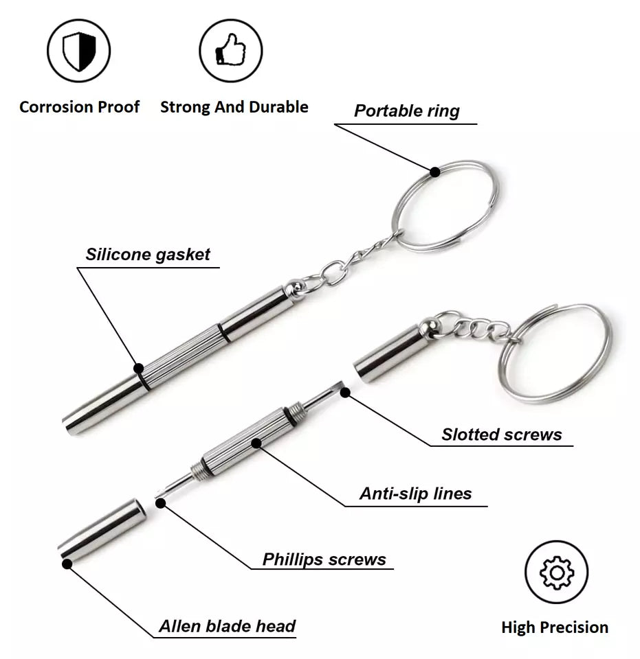 Reading Glasses Repair Kit 550 Pcs Multi Tool Kit Screws Nuts Washers Screw Driver Tweezers Silicone Nose Pads Ear Pads And Storage Box