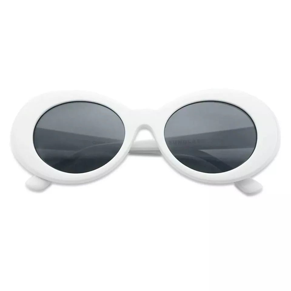 Kurt Cobain Wig And Glasses Nirvana Blonde Hair Piece And White Oval Sunglasses Grunge Fancy Dress Costume - A-ZAREY