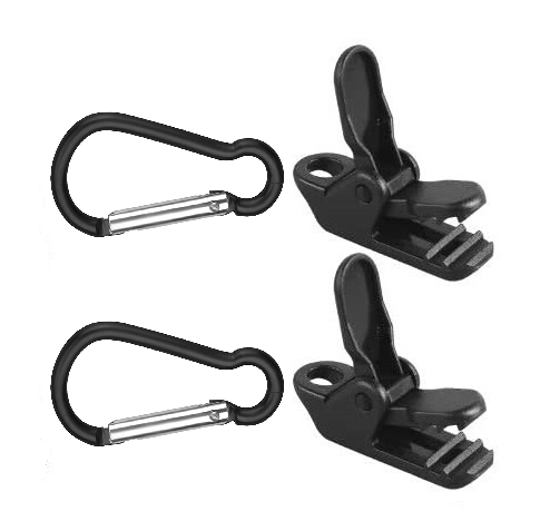Gazebo Light Clips Hanging Carabina And Crocodile Grip Clips Black Parasol Awning Garden Patio Set Decoration Clamps Fairy String LED Lights With Circlip Hooks - A-ZAREY
