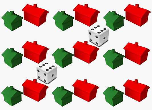 Board Game Houses And Hotels And Dice Set Red Green Properties Replacement Parts Spares Art And Crafts