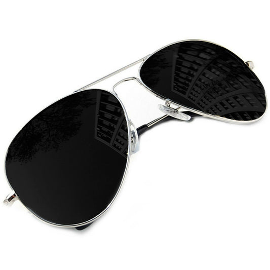 Top Gun Glasses Tom Cruise Pilot Sungasses Fancy Dress Costume Accessory Top Gun Sunglasses Black Lens Silver Frames Eyewear And Case - A-ZAREY