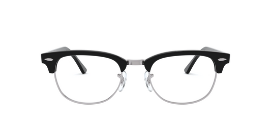 Half Rim Glasses And Case Black Glasses Clear Neutral Lens Fancy Dress Costume Eye Glasses - A-ZAREY