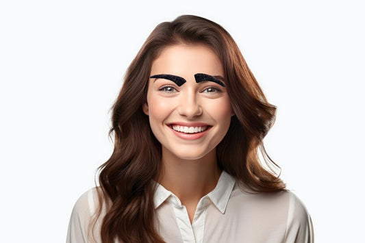 Fake Eye Brows Self Adhesive Black Comedy Stick On Eyebrows Pretend Bushy Plush Brows Fancy Dress Accessory - A-ZAREY