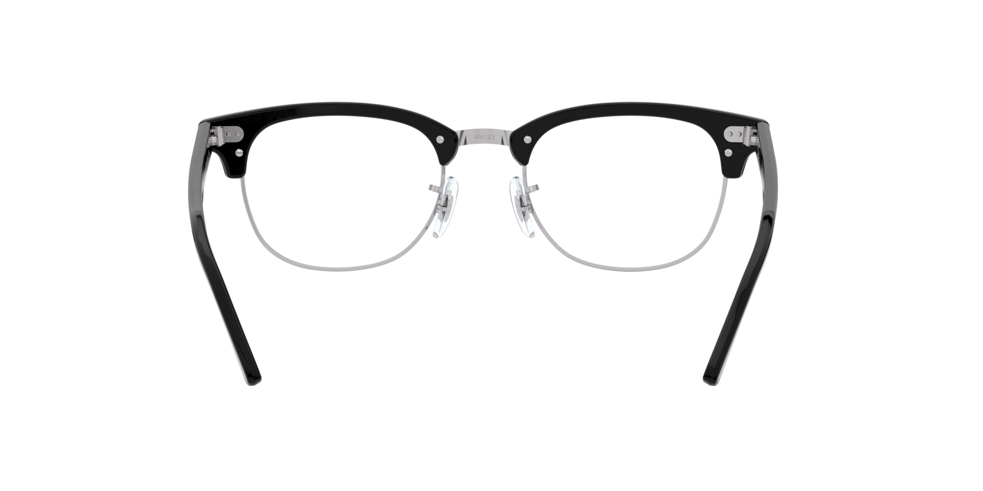 Half Rim Glasses And Case Black Glasses Clear Neutral Lens Fancy Dress Costume Eye Glasses - A-ZAREY